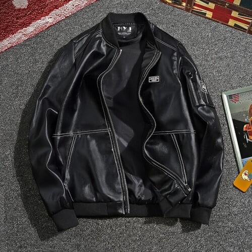Moto & Biker Bomber Jacket Men Clothes 2021 Spring Autumn Streetwear Mens Jackets And Coats Veste Homme Baseball Leather Jacket