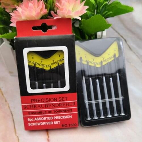 6Pcs Multifunction Small Screwdriver Set With Slotted Phillips Bits For Watch Glasses Screw Driver Repair Tools Set