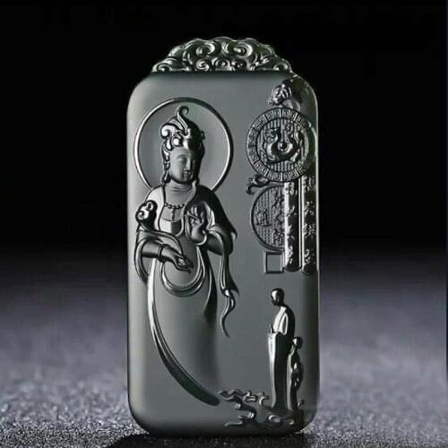 New Hetian Jade Pendant Guanyin Brand Blessing Necklace As A Christmas Gift for Men