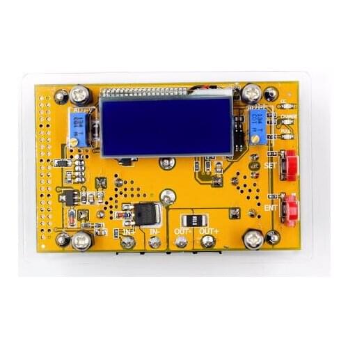 10A DC-DC Adjustable LCD Dual Display CC CV Step-down Power Supply Module Short Circuit Protection + Case DC-DC Boost Converter