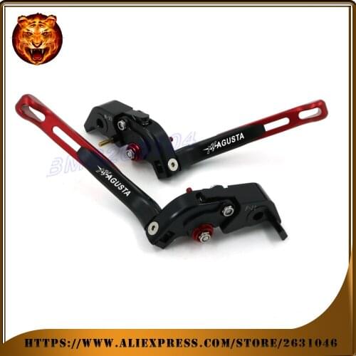 Adjustable Folding Extendable Brake Clutch Lever For MV AGUSTA F4 RR F4RR 2012 2013 2014 Motorcycle red+blue Racing cnc Aluminum