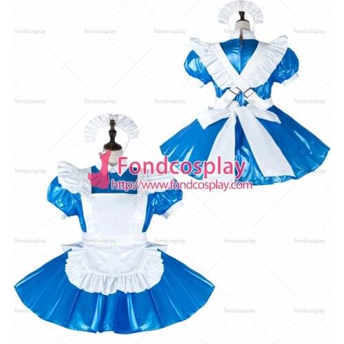 Sissy maid pvc dress lockable Uniform cosplay costume Tailor-made[G2286]
