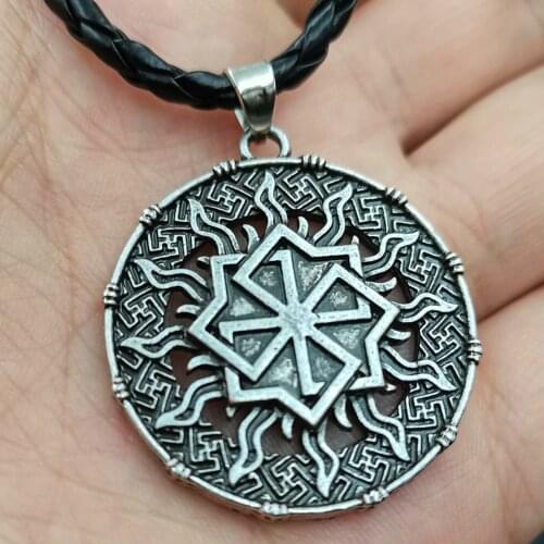 Viking Slavic Rune Pendant Necklace SunWheel Star Rus Amulets Talismans Vintage Charm Nordic Ethnic Pendant pagan jewelry