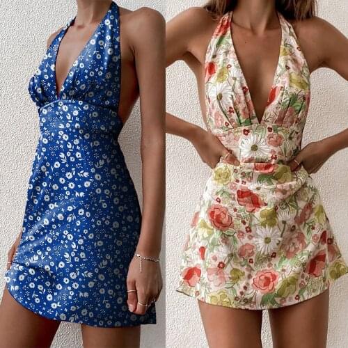 Sexy Spaghetti Strap Bodycon Mini Dresses Women Casual Party Short Fashion Backless Short Dresses Women Summer 2021 Cotton