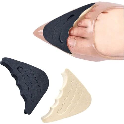 1 Pair Toe Plug Half Sponge Shoes Cushion Anti-Pain Pads Forefoot Insert Pad For Women High Heels Feet Filler Insoles