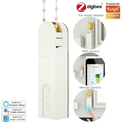ZigBee Smart Motorized Roller Blinds/Shades Drive Motor Hub Tuya Smart Life APP Alexa Google Home Voice Control