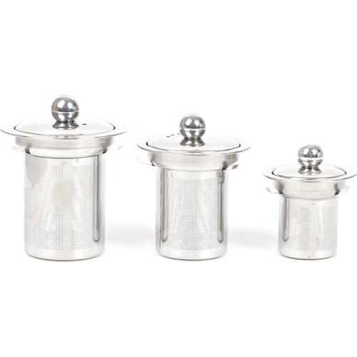 1 PC Reusable Stainless Steel Tea Strainer Mesh Infuser Basket Loose Tea Leaf Infusers Herb Filter for Mug Teapot Teaware S/M/L