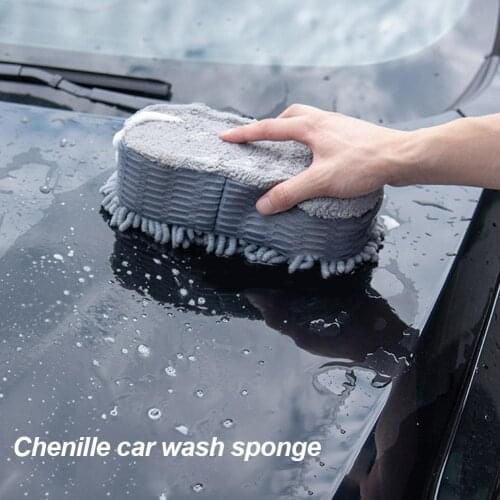 1Pcs Car Wash Glove Cleaning Sponge Coral Mitt Soft Anti-scratch For Car Wash Multifunction Thick Wash Sponge Car Cleaning Tools