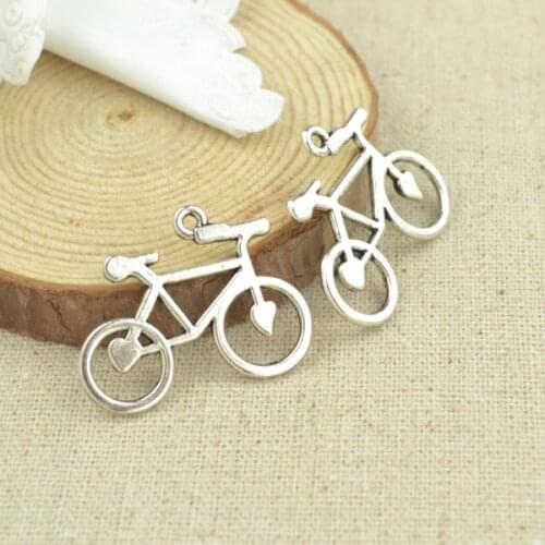 10 pcs 31*24 mm Antique Tibetan Silver Charms Bracelet Necklace Pendant New Fashion Alloy charm bicycle J241