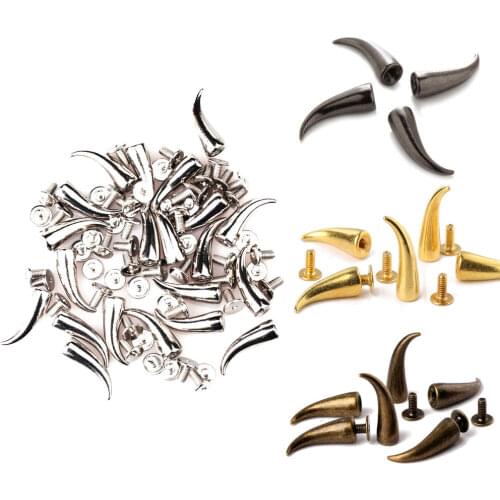100Pcs Cat Claw Chili-like Spots Cone Leathercraft Rivet Studs Punk Spike Screwback Leather Rivets