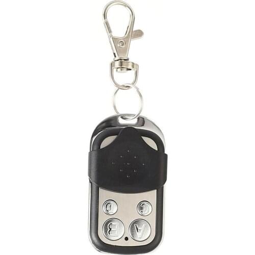 433MHz Wireless Universal Copy Remote Control Metal Push Cover 4 Key Garage Door Duplicator Car Key Fob Auto Alarm System