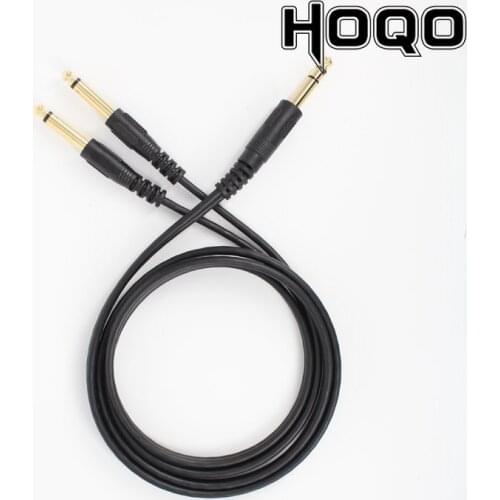 6.35mm trs jack to 2*6.35mm TS Jack, 1/4 Inch Male TRS Speaker Amp Cable Jack for Guitar Amplifier Keyboard Professional Instru