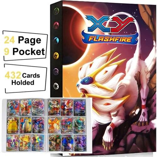 9 Pocket Album Pokemon 432 Card Book Pokémon Collection Map Holder Anime VMAX GX Game Card Folder Loaded List Kids Toy Gift