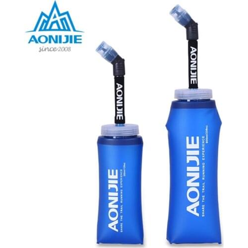 Brand AONIJIE Running a Sport Bicycle Soft Water For Bottle Folding TPU Soft Flask Water With Long Straw Bladders Bag 350/600mL