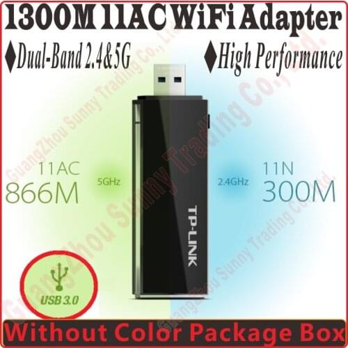 Chinese Firmware 1300Mbps TP-Link 11 AC Dual-band Wireless USB3.0 Adapter 2.4GHz 5GHz Dual Band Adapter