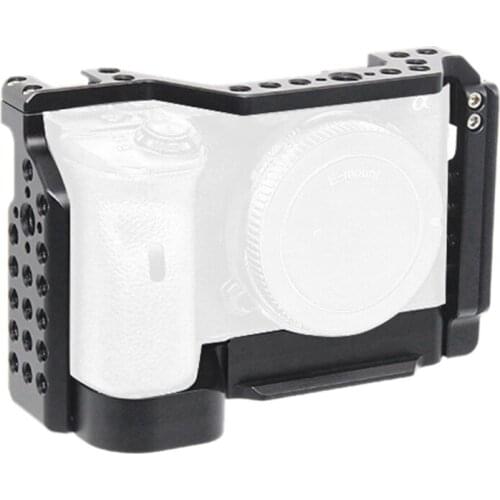 Camera Cage for Sony A6600 DSLR Camera Cage with Cold Shoe Arri Locating Holes Stabilizer Rig Protection Cage