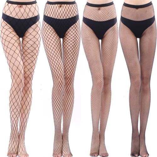 Fashion Sexy Hollow Out Women Stockings Long Thight High Fish Net Stockings Women Thin Mesh Pantyhose 12 Colors Hot Selling