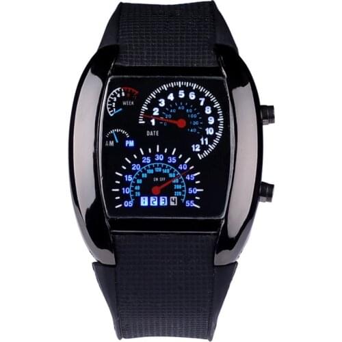 Fashion Car Design Men Sports Watches Led Digital Watches Men Electronic Watches Men Silicone relogio masculino Erkek Kol Saati