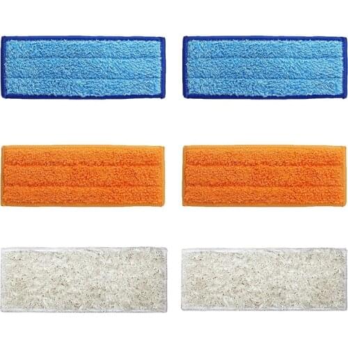 AD-Washable Mopping Pads Cloths Replacement Kit for IRobot Braava Jet 200 Series 240 241 245 250 with 2 Wet 2 Dry 2 Damp