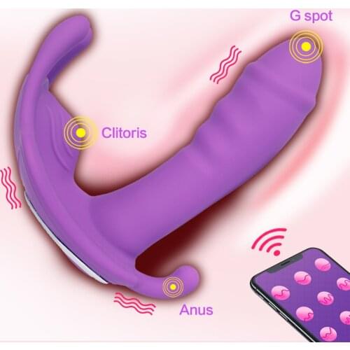 Invisible Wear Panties Dildo Vibrator G Spot APP Vibrator For Women Clitoris Stimulator Butterfly Strap On Vibrator Erotic Goods