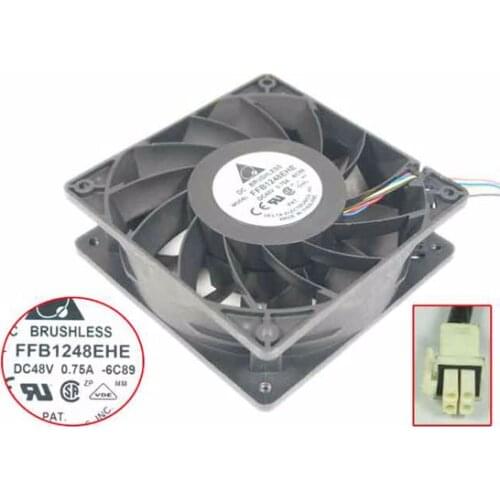 Detla Electronics FFB1248EHE 6C89 DC 48V 0.75A 120x120x38mm Server Cooling Fan