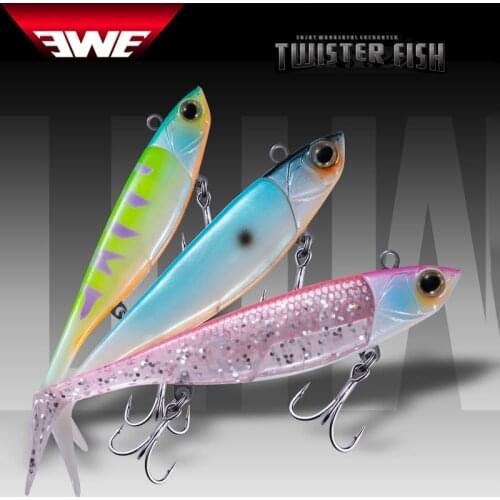 EWE New Twister Fishing Lures 2020 High Frequency Tremor Long Cast Artificial Jigging Soft Bait Perch Mandarin Fishing Tackle