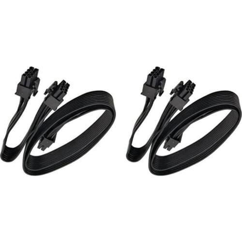 PCI Express 8Pin to Dual 6+2Pin Power Supply Cable PCIe 8 Pin 1 to 2 Spliter for Corsair RM1000 RM850 RM750 RM650