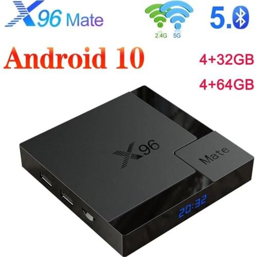 Smart Android 10.0 TV BOX X96 Mate Mini TVBox Android 10 4G/64G 2.4G&5G Dual wifi X96Mate 6K Media Player PK H96 MAX TX6S