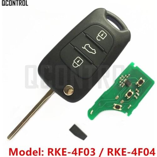 QCONTROL Remote Key for KIA K2/Rio/K3/Forte/Cerato/K5/Optima/Sportage/Carens/Rondo/Sorento/Soul RKE-4F03 or RKE-4F04