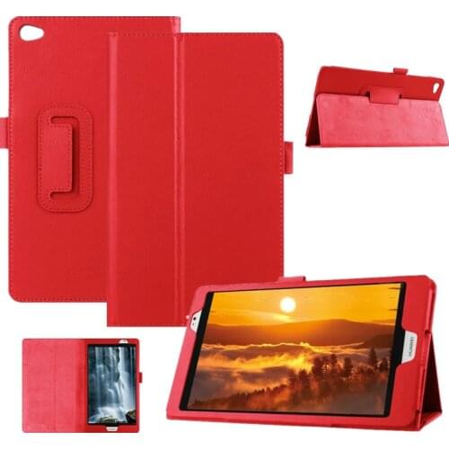 Luxury litchi pattern flip leather Case cover For Huawei MediaPad M2 M2-801W M2-803L Huawei M2 8.0 tablet case +protector film