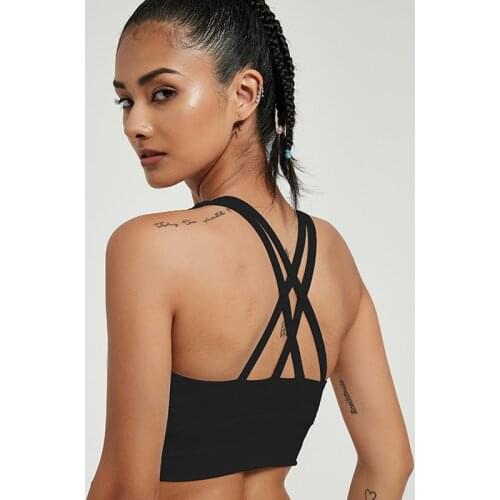Sexy Fitness Sports Bra Vest Womens Yoga Top Push Up Underwear Yoga Running High Strength Female Bralette Corset Gym Clothing