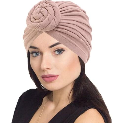 New style bohemian pan flower knotted Indian hat hood night cap hair care cap beautiful headdress hair wrap wholesale SP030