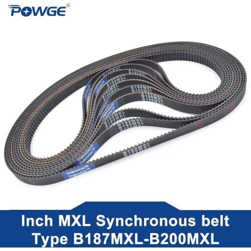 POWGE 10pcs MXL Timing belt B105 B106 B107 B108 B109 Width 6.35mm 025 Teeth 105 106 107 108 109 Synchronous belt B105MXL B109MXL