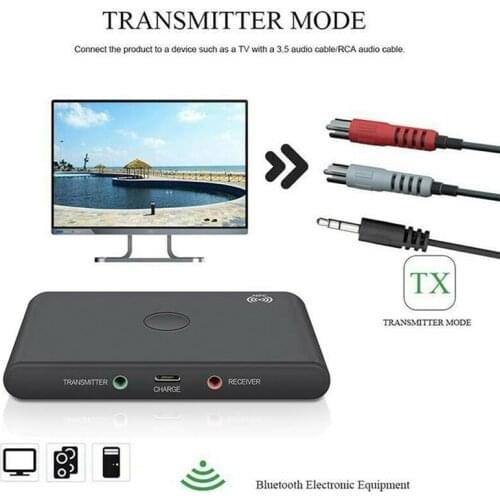 TX6 Bluetooth BT 5.0 o 3.5mm Transmitter Receiver Adapter 2 in 1 Support NFC Handsfree Headphone Reciever