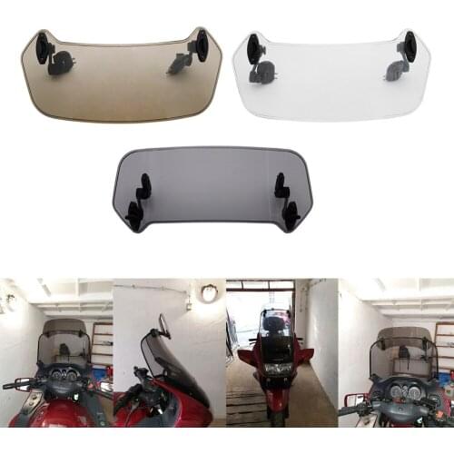 Universal Motorcycle Adjustable Clip On Windshield Extension Spoiler Windscreen Deflector For BMW Honda Suzuki Yamaha Kawasaki