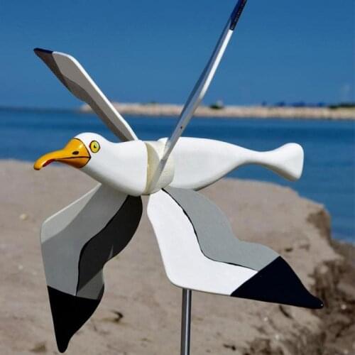 2021New Whirligig-Asuka Series Windmill Seagull Windmill Garden Lawn Decor Courtyard Farm Yard Animal Decor Stakes Wind Spinners