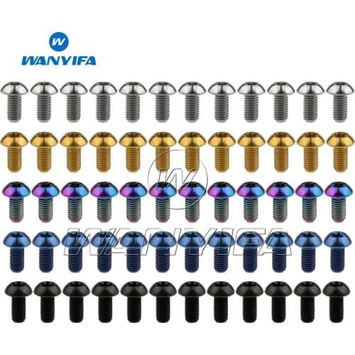 Wanyifa M5 x 10mm Titanium Ti Mountain Cycling Bike Disc Rotor Bolt Torx T25 12pcs/lot