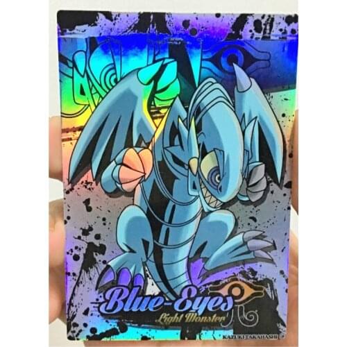 Yu Gi Oh Blue Eyes White Dragon Different Painting DIY Toys Hobbies Hobby Collectibles Game Collection Anime Cards