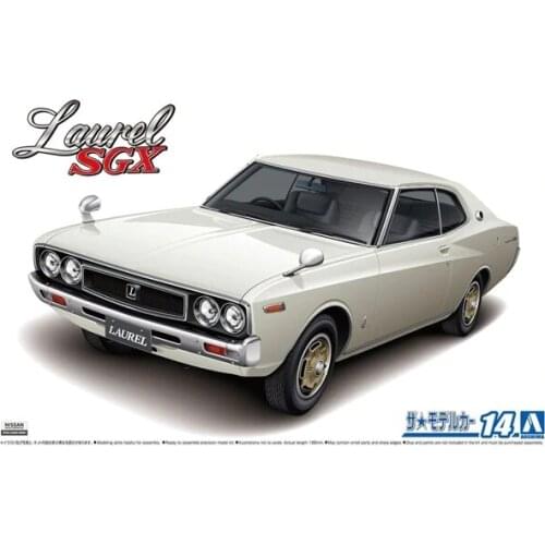 1/24 AOSHIMA plastic assembly car model toy Nissan KHC130 Laurel HT2000SGX 1975 adult collection DIY assembly model kit #05950