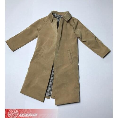 1/6 Brown Detective Coat Long Dress Clothes Toy Fit 12"PH TBL Action Figure Body