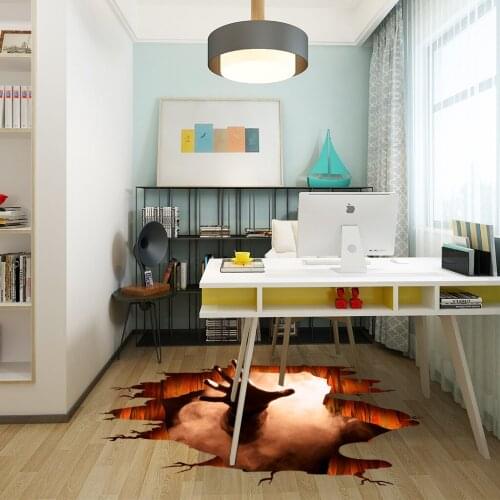3D Wall Stickers Halloween Floor Vision Halloween Room Floor Stickers Stranger Things Poster Removable Mural Home Decor