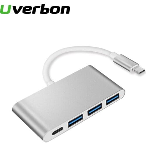 4 In 1 Type-C HUB Type-C To USB2.0/3.0/C 4 Ports Adapter 50W PD Fast Charging 5Gbps Super Speed Data Transfer Dock For Macbook