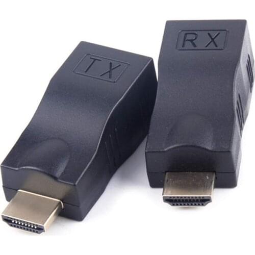 4K HD HDMI-compatible Extender RJ45 LAN Network Extension Transmitter Receiver TX RX Cat5e CAT6 Ethernet Cable 30m