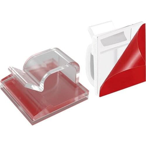 50 Pcs Self-Adhesive Cable Holder,Cable Clamps,Cable Clips,Cable Management Organizer For Charging Cables(Transparent)