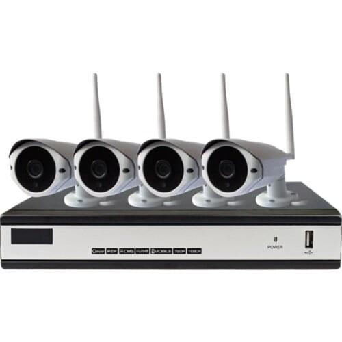 Wireless 960p Outdoor Water-Proof IP Bullet Camera 4CH NVR Kit