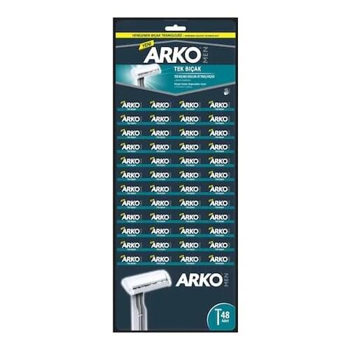 Arko Men Razor T1 48 Piece Pcs Disposable Sharp Blade High Performance For Men