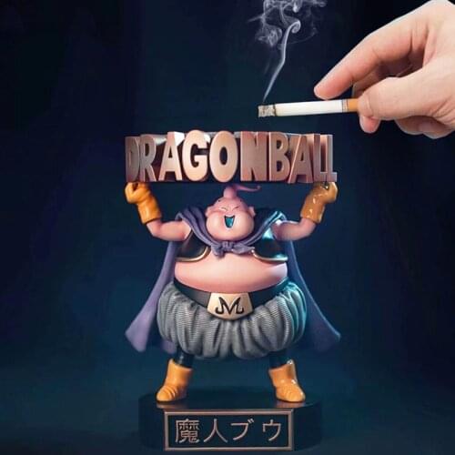 Dragon Ball Super Majin Buu Goku Action Figure Anime Figurine Kawaii Model Figura Ashtray Collection Toy Gifts