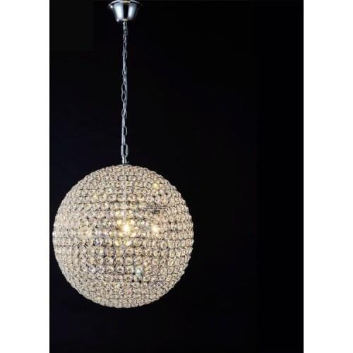 European Luxury Crystal Round Chandelier Bedroom Living Room Hallway Silver Hotel Hall Parlor Chandelier