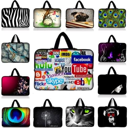Customized 15 15.4 15.6 Soft Neoprene laptop sleeve bag notebook case smart cover for macbook PC Hangbag 15'' 15.4'' 15.6