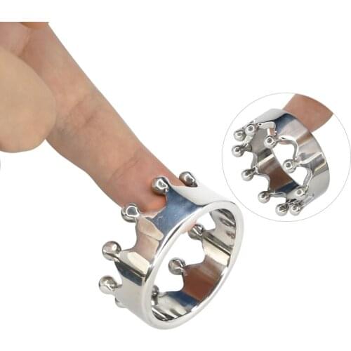 Crown Ring Glans Ring Penis Ring Metal Stainless Steel Glans Ring Bondage Sex Toys for Men Cock Ring